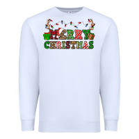 White merry christmas Premium Sweatshirt - OliviaCreatesArt