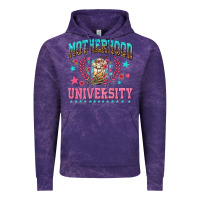 Cloud Purple motherhood university with coffee Vintage Hoodie - NancyCooperArtShop
