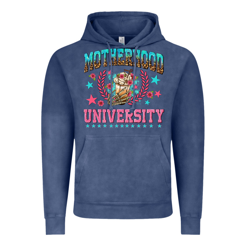 Motherhood University With Coffee Vintage Hoodie by NancyCooperArtShop | Teevron