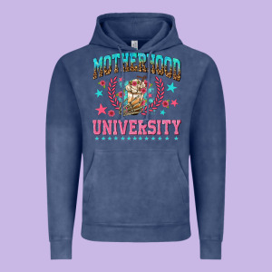 Motherhood University With Coffee Vintage Hoodie Designed By Nancycooperartshop