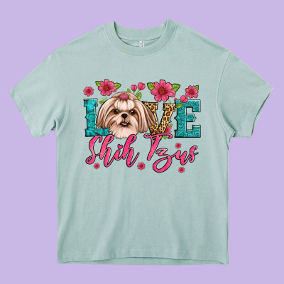 Love Shih Tzus Heavy Core Tee Designed By Artiststas