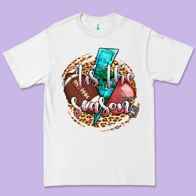 Tis The Season Football Helmet Premium Tee Designed By Adodesignshop