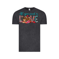 Vintage Black all you need is love Vintage Tee - NancyCooperArtShop