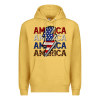 Antique Gold America with lightning bold Premium Hoodie - CowGirlArtShop