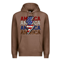 Chestnut America with lightning bold Premium Hoodie - CowGirlArtShop