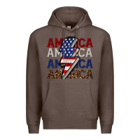 Coffee America with lightning bold Premium Hoodie - CowGirlArtShop