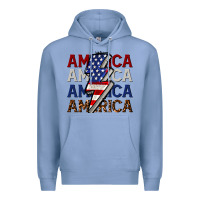 Colony Blue America with lightning bold Premium Hoodie - CowGirlArtShop