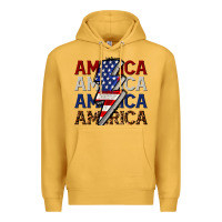 Mustard America with lightning bold Premium Hoodie - CowGirlArtShop