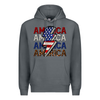 Rock America with lightning bold Premium Hoodie - CowGirlArtShop