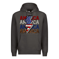 Smoke America with lightning bold Premium Hoodie - CowGirlArtShop
