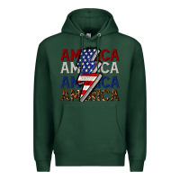 Sports Green America with lightning bold Premium Hoodie - CowGirlArtShop