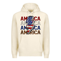 Tofu America with lightning bold Premium Hoodie - CowGirlArtShop