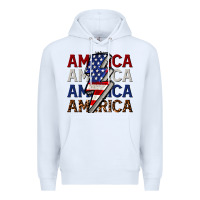 America With Lightning Bold Premium Hoodie | Teevron