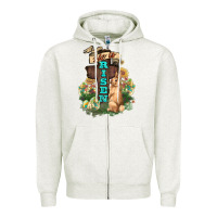 Oatmeal Heather He is risen Bunny Cross Easter Day Zipper Hoodie - HowdyJamesFarm