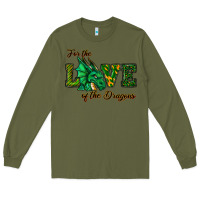 Army Green For The Love Of The Dragons Long Sleeve Tee - RanaPortraitStore