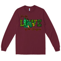 Burgundy For The Love Of The Dragons Long Sleeve Tee - RanaPortraitStore