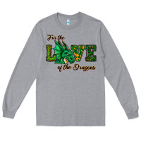 Heather Grey For The Love Of The Dragons Long Sleeve Tee - RanaPortraitStore
