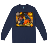 Navy Fall Crow Long Sleeve Tee - LillyAllenDesigns
