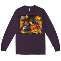 Plum Fall Crow Long Sleeve Tee - LillyAllenDesigns