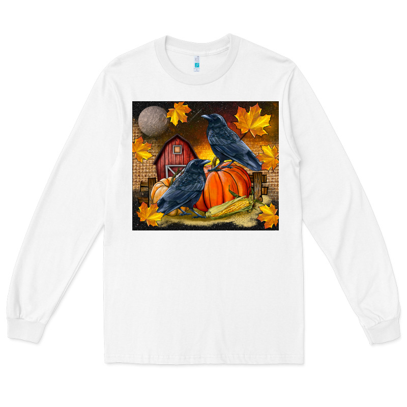 Fall Crow Long Sleeve Tee by LillyAllenDesigns | Teevron