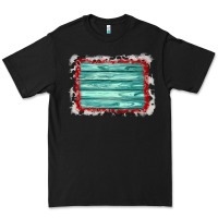 Black cowhide bandana wood background Premium Tee - AdoDesignShop