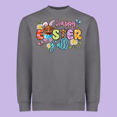 Happy Easter Yall Heavyweight Sweatshirt Designed By Artiststas
