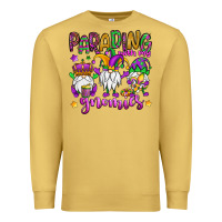 Antique Gold parading with my gnomies Premium Sweatshirt - OliviaCreatesArt
