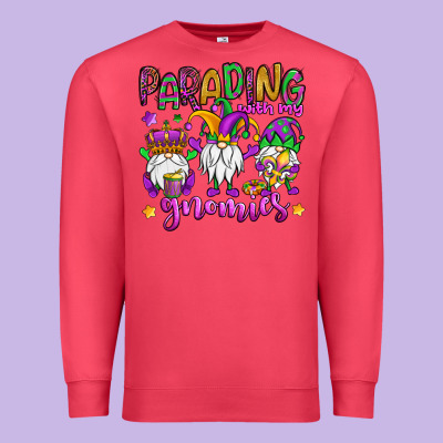 Parading With My Gnomies Premium Sweatshirt Designed By Oliviacreatesart