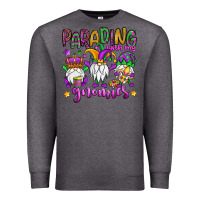 Charcoal Heather parading with my gnomies Premium Sweatshirt - OliviaCreatesArt