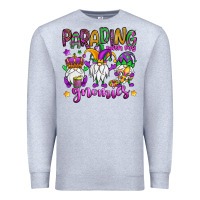 Heather Grey parading with my gnomies Premium Sweatshirt - OliviaCreatesArt