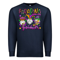 Navy parading with my gnomies Premium Sweatshirt - OliviaCreatesArt