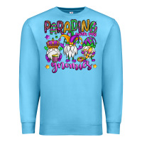 Ocean Blue parading with my gnomies Premium Sweatshirt - OliviaCreatesArt