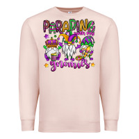 Pale Pink parading with my gnomies Premium Sweatshirt - OliviaCreatesArt