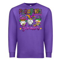Purple parading with my gnomies Premium Sweatshirt - OliviaCreatesArt