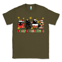 Army Green meowy christmas cats Classic Tee - MaliasSmallBusiness