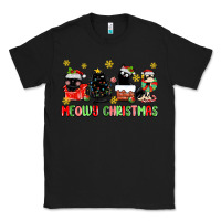 Black meowy christmas cats Classic Tee - MaliasSmallBusiness