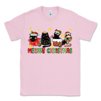 Bubblegum Pink meowy christmas cats Classic Tee - MaliasSmallBusiness
