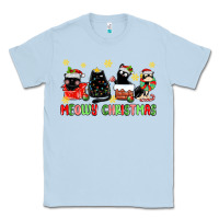 Dusty Blue meowy christmas cats Classic Tee - MaliasSmallBusiness