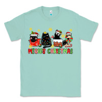 Seafoam meowy christmas cats Classic Tee - MaliasSmallBusiness
