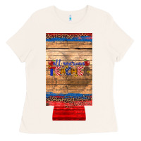 Bone all american teacher 12 oz slim can cooler Ladies Tee - Artiststas