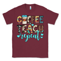 Burgundy coffee teach repeat Classic Tee - JahusDesignShop