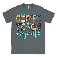 Charcoal Heather coffee teach repeat Classic Tee - JahusDesignShop