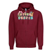 Burgundy Happy Easter plate letters Easter Day Zipper Hoodie - HowdyJamesFarm