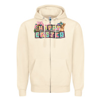 Sandshell Happy Easter plate letters Easter Day Zipper Hoodie - HowdyJamesFarm