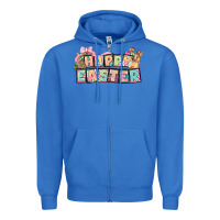 True Royal Happy Easter plate letters Easter Day Zipper Hoodie - HowdyJamesFarm