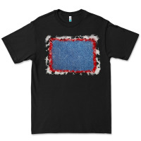 Black cowhide bandana denim background Premium Tee - AdoDesignShop