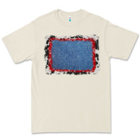 Bone cowhide bandana denim background Premium Tee - AdoDesignShop