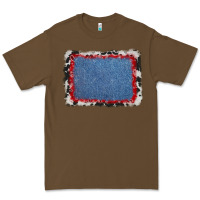 Cacao cowhide bandana denim background Premium Tee - AdoDesignShop