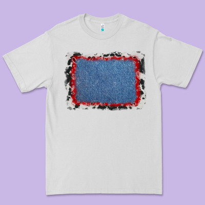 Cowhide Bandana Denim Background Premium Tee Designed By Adodesignshop