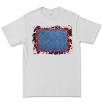 Dove Grey cowhide bandana denim background Premium Tee - AdoDesignShop